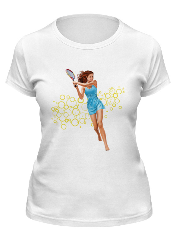 Printio Футболка классическая Девушка с теннисной ракеткой printio футболка с полной запечаткой женская девушка с теннисной ракеткой