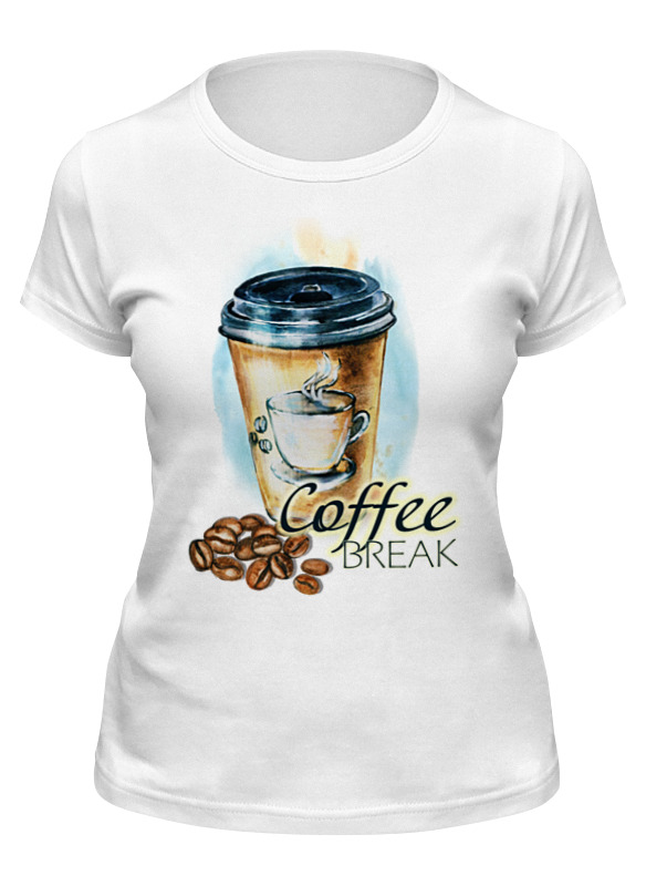 Printio Футболка классическая Coffee break - белый фон мужская футболка питаюсь кофе и детективами m белый