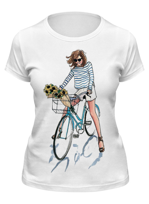 Printio Футболка классическая Девушка на велосипеде printio сумка девушка на велосипеде