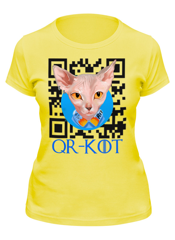 Printio Футболка классическая Qr-кот printio детская футболка классическая унисекс qr кот