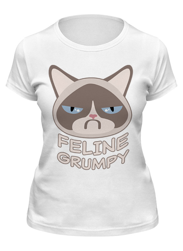 Printio Футболка классическая Грустный кот (grumpy cat) printio детская футболка классическая унисекс сердитый котик grumpy cat штамп