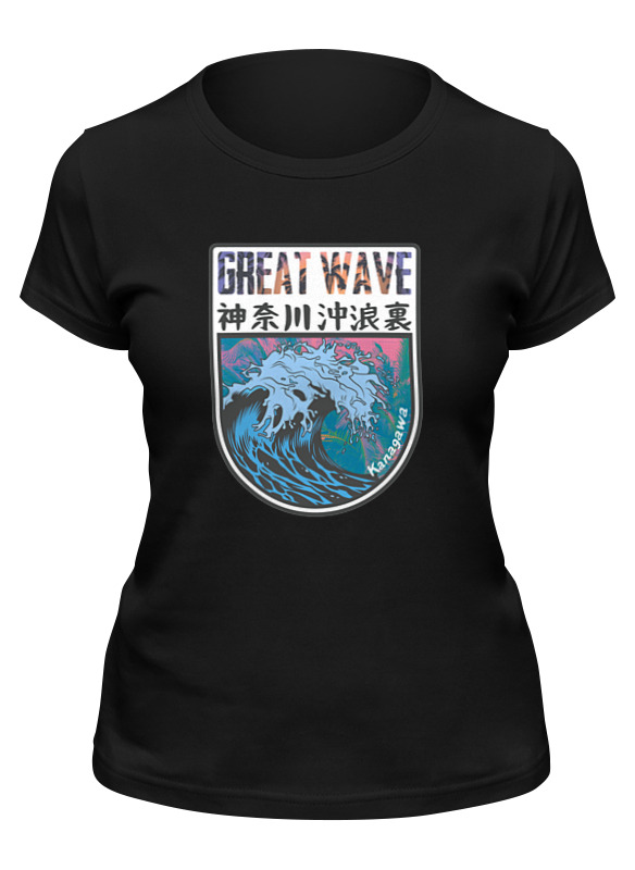 printio футболка классическая great wave off aesthetic Printio Футболка классическая Great wave off aesthetic