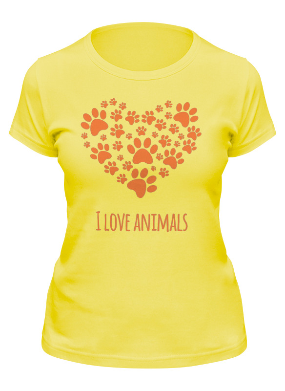 Printio Футболка классическая I love animals printio футболка классическая i love sleep пиксель арт