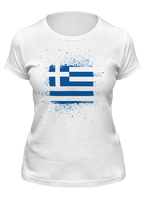 Printio Футболка классическая Греческий флаг (гранж) printio свитшот унисекс хлопковый греческий флаг гранж