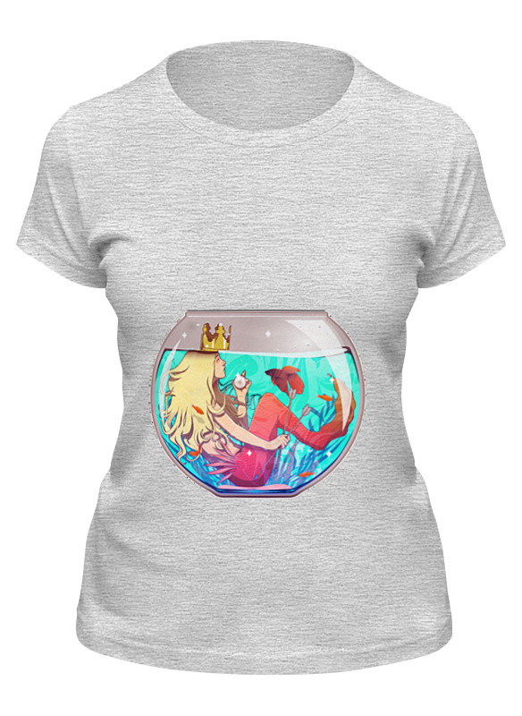 Printio Футболка классическая Русалка в аквариуме printio футболка с полной запечаткой женская русалка в аквариуме