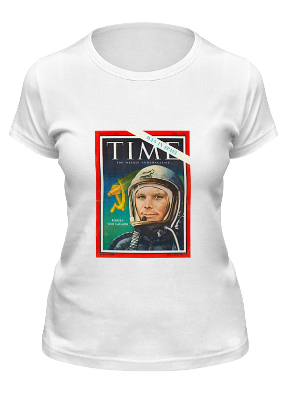 Printio Футболка классическая Лицо гагарина на обложке printio футболка wearcraft premium лицо гагарина на обложке