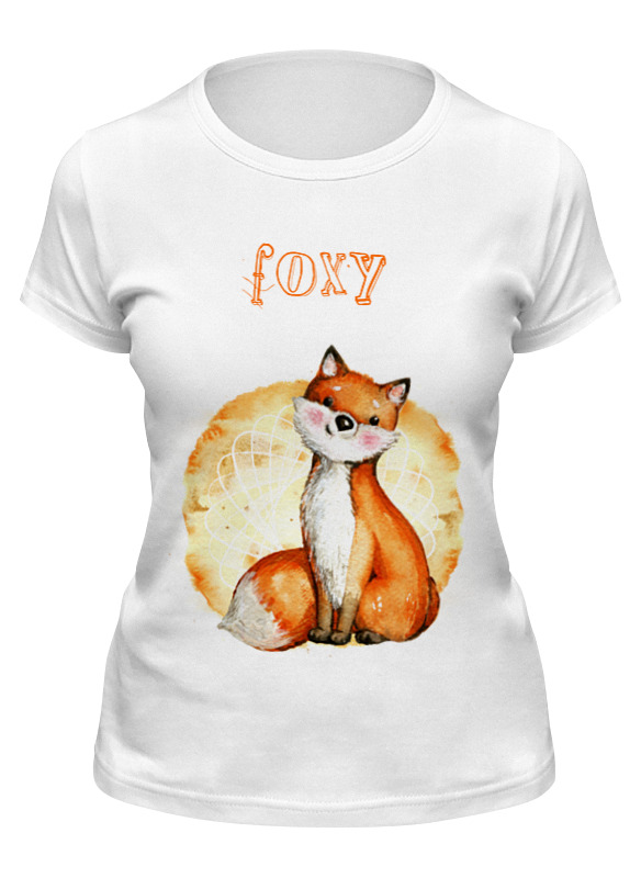 Printio Футболка классическая Милая лисичка foxy на белом фоне