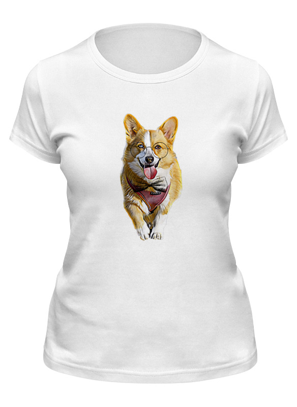 Printio Футболка классическая Корги собака в очках мужская футболка дружелюбная капибара 2xl белый