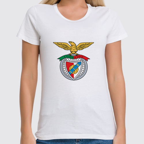 Заказать женскую футболку в Москве. Футболка классическая Benfica от THE_NISE  - готовые дизайны и нанесение принтов.