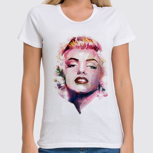 Заказать женскую футболку в Москве. Футболка классическая Marilyn Monroe от kamila - готовые дизайны и нанесение принтов.