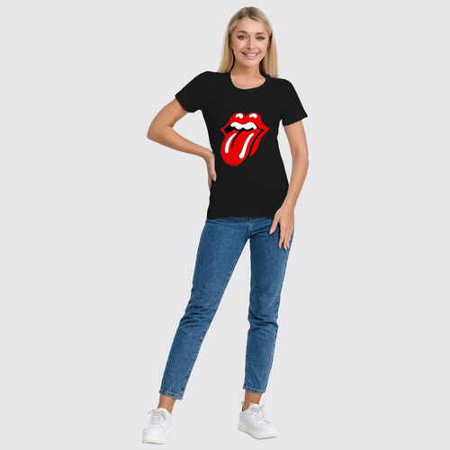 Заказать женскую футболку в Москве. Футболка классическая The Rolling Stones от coolmag - готовые дизайны и нанесение принтов.