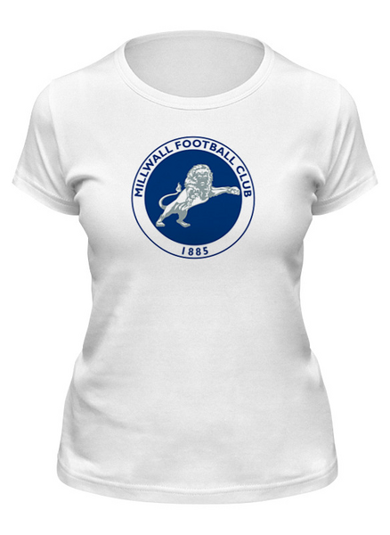Заказать женскую футболку в Москве. Футболка классическая Millwall FC women logo tee от Millwall Supporters Club Russia - готовые дизайны и нанесение принтов.