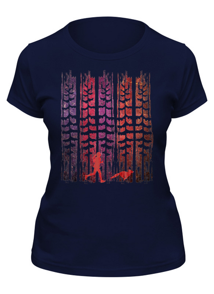 Заказать женскую футболку в Москве. Футболка классическая Forest Runner от oneredfoxstore@gmail.com - готовые дизайны и нанесение принтов.