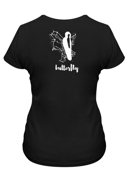 Заказать женскую футболку в Москве. Футболка классическая бабочка от Ульяна Загадкина - готовые дизайны и нанесение принтов.