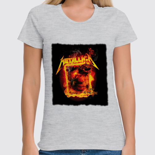 Заказать женскую футболку в Москве. Футболка классическая Metallica от Leichenwagen - готовые дизайны и нанесение принтов.