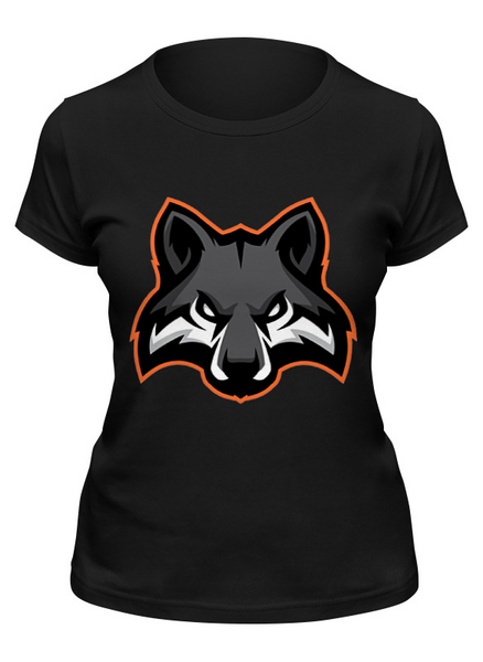 Заказать женскую футболку в Москве. Футболка классическая Wolf / Волк от crash - готовые дизайны и нанесение принтов.