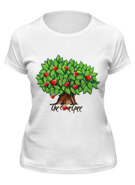Заказать женскую футболку в Москве. Футболка классическая iCalistini The Love Tree Дерево Любви от iCALISTIni - готовые дизайны и нанесение принтов.