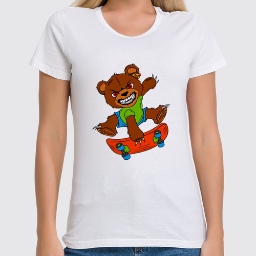 Заказать женскую футболку в Москве. Футболка классическая ߷Happy Bear߷ от balden - готовые дизайны и нанесение принтов.