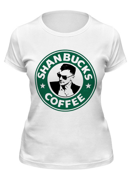Заказать женскую футболку в Москве. Футболка классическая Shanbucks Coffee от prettydisaster - готовые дизайны и нанесение принтов.