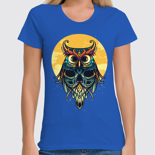 Заказать женскую футболку в Москве. Футболка классическая Сова (Owl) от printik - готовые дизайны и нанесение принтов.
