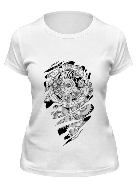Заказать женскую футболку в Москве. Футболка классическая Биомеханика от Picasso - готовые дизайны и нанесение принтов.