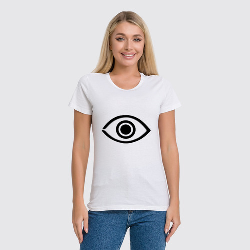 Заказать женскую футболку в Москве. Футболка классическая Бездомный бог (Маска с глазом) от GeekFox  - готовые дизайны и нанесение принтов.
