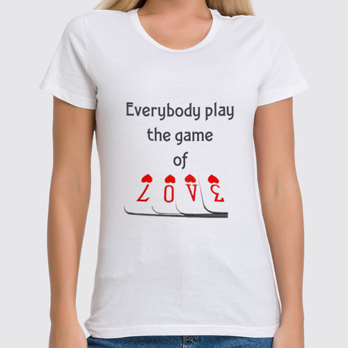 Заказать женскую футболку в Москве. Футболка классическая GAME OF LOVE от gent777 - готовые дизайны и нанесение принтов.