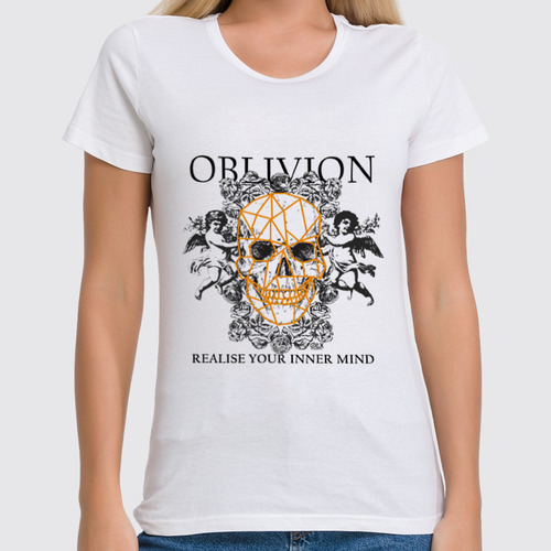 Заказать женскую футболку в Москве. Футболка классическая Oblivion от OEX design - готовые дизайны и нанесение принтов.