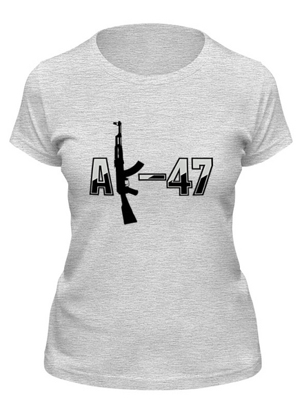 Заказать женскую футболку в Москве. Футболка классическая AK-47 от Leichenwagen - готовые дизайны и нанесение принтов.