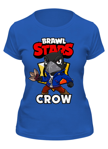 Заказать женскую футболку в Москве. Футболка классическая BRAWL STARS CROW от geekbox - готовые дизайны и нанесение принтов.