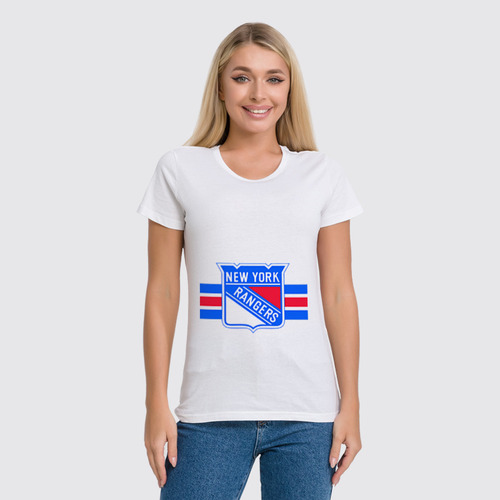 Заказать женскую футболку в Москве. Футболка классическая Нью-Йорк Рейнджерс  от kspsshop - готовые дизайны и нанесение принтов.