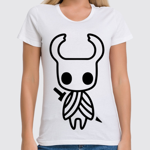 Заказать женскую футболку в Москве. Футболка классическая Hollow Knight от geekbox - готовые дизайны и нанесение принтов.
