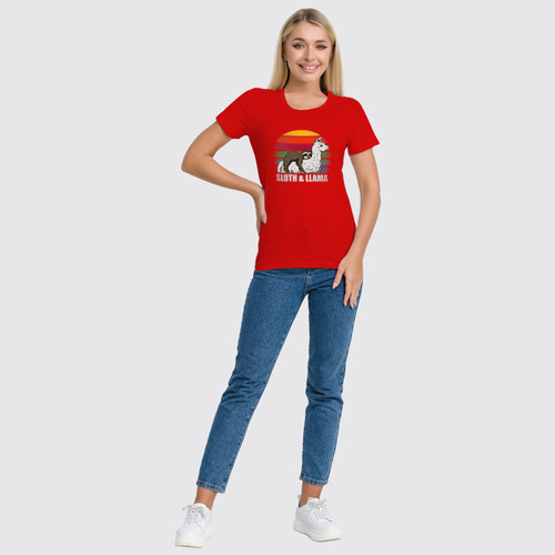 Заказать женскую футболку в Москве. Футболка классическая Ленивец от T-shirt print  - готовые дизайны и нанесение принтов.