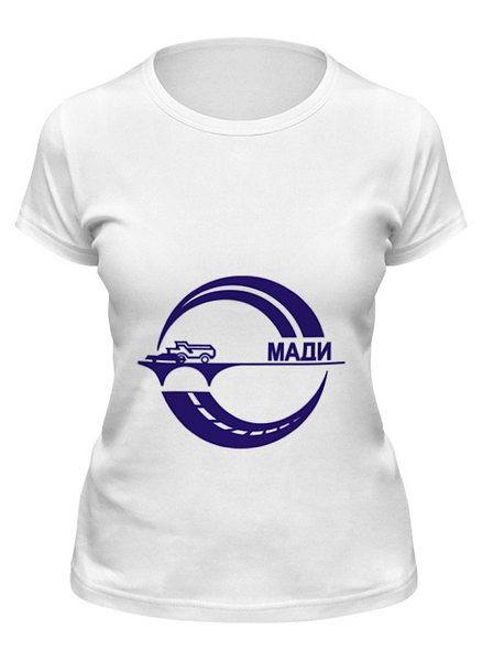 Заказать женскую футболку в Москве. Футболка классическая МАДИ  от vasrus - готовые дизайны и нанесение принтов.