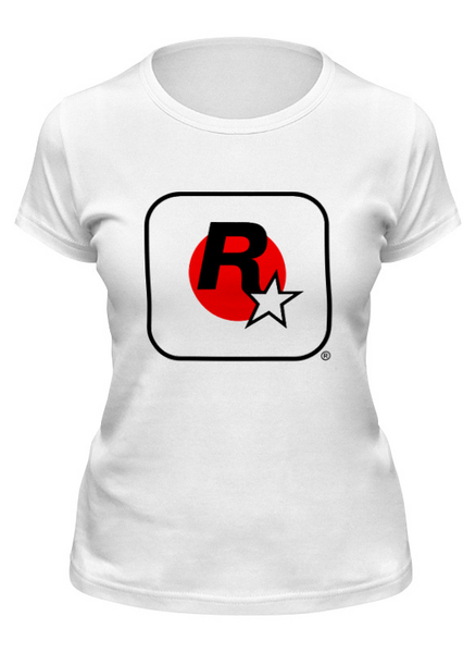 Заказать женскую футболку в Москве. Футболка классическая Rockstar Games от Nalivaev - готовые дизайны и нанесение принтов.