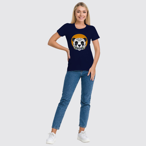Заказать женскую футболку в Москве. Футболка классическая Панда  от Print design  - готовые дизайны и нанесение принтов.