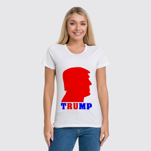 Заказать женскую футболку в Москве. Футболка классическая Трамп (Trump) от mystylez - готовые дизайны и нанесение принтов.