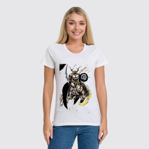 Заказать женскую футболку в Москве. Футболка классическая Путь Одина от shop-viking - готовые дизайны и нанесение принтов.