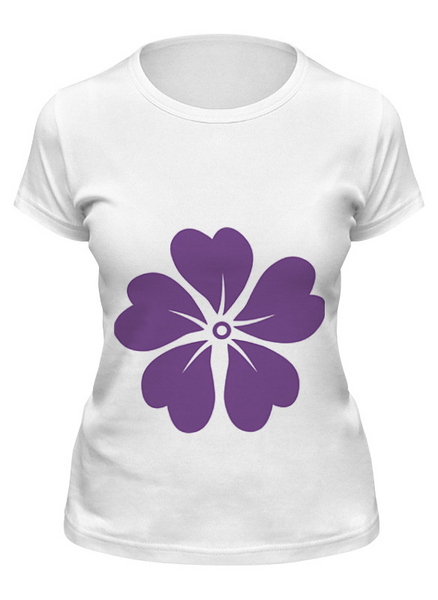Заказать женскую футболку в Москве. Футболка классическая фиолетовая лилия от nikol - готовые дизайны и нанесение принтов.