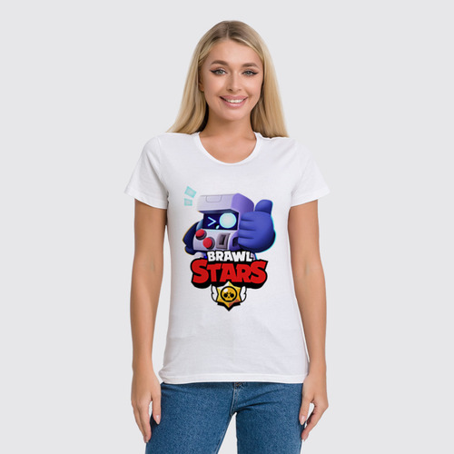 Заказать женскую футболку в Москве. Футболка классическая Brawl Stars 8-BIT от weeert - готовые дизайны и нанесение принтов.