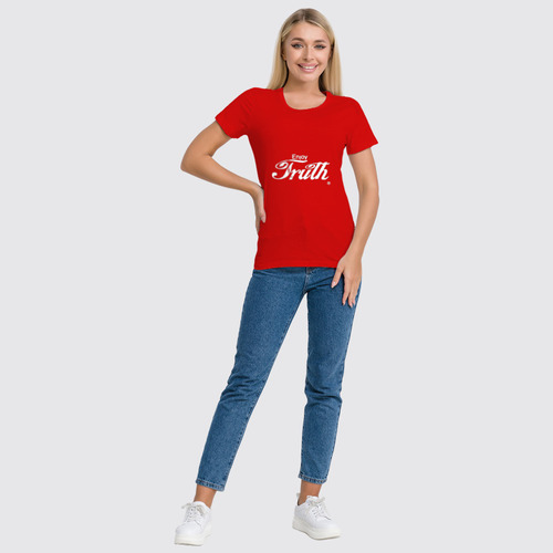 Заказать женскую футболку в Москве. Футболка классическая Coca Cola Enjoy Truth! от S.T.B. Stuff ® - готовые дизайны и нанесение принтов.