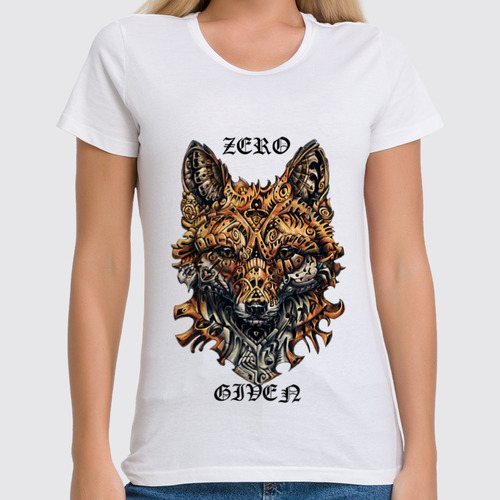 Заказать женскую футболку в Москве. Футболка классическая Zero fox given от laitig - готовые дизайны и нанесение принтов.
