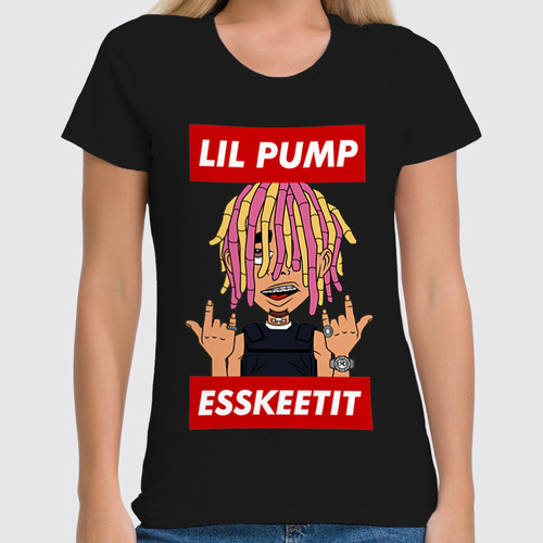 Заказать женскую футболку в Москве. Футболка классическая Lil Pump от geekbox - готовые дизайны и нанесение принтов.