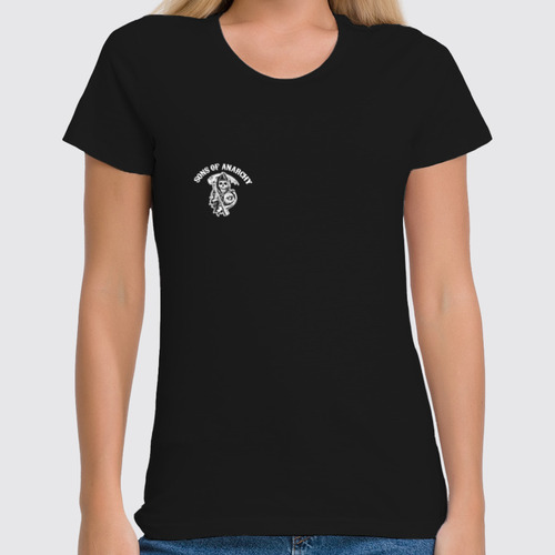 Заказать женскую футболку в Москве. Футболка классическая sons of anarchy t-shirt от rancid - готовые дизайны и нанесение принтов.