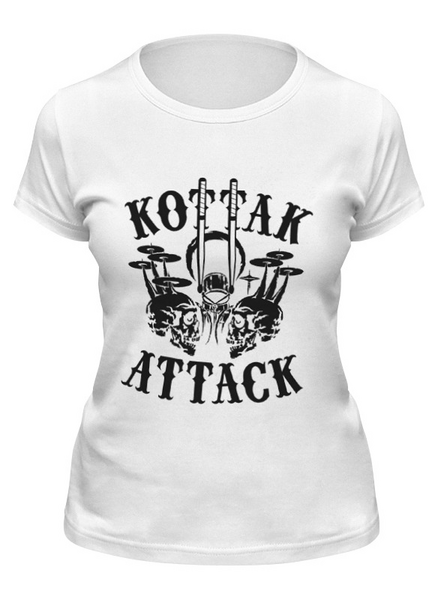 Заказать женскую футболку в Москве. Футболка классическая Kottak (ударник группы Scorpions) от Leichenwagen - готовые дизайны и нанесение принтов.