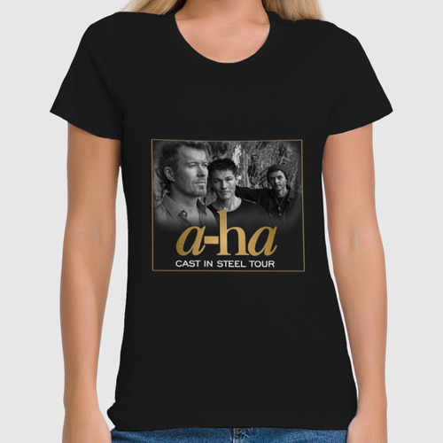Заказать женскую футболку в Москве. Футболка классическая a-ha / Cast In Steel Tour от OEX design - готовые дизайны и нанесение принтов.