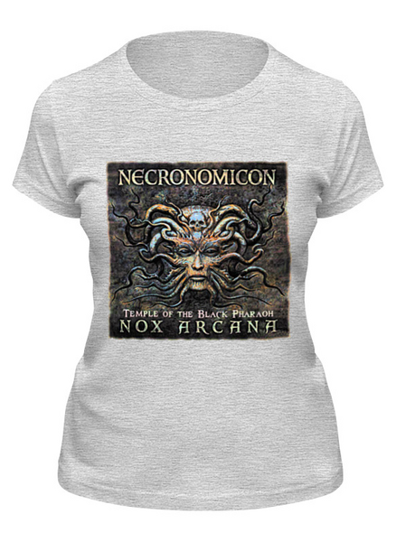 Заказать женскую футболку в Москве. Футболка классическая Necronomicon от Leichenwagen - готовые дизайны и нанесение принтов.