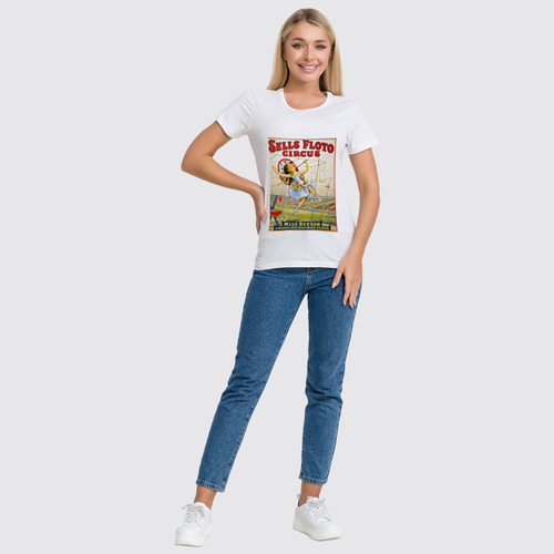 Заказать женскую футболку в Москве. Футболка классическая ретро плакат от CoolDesign - готовые дизайны и нанесение принтов.