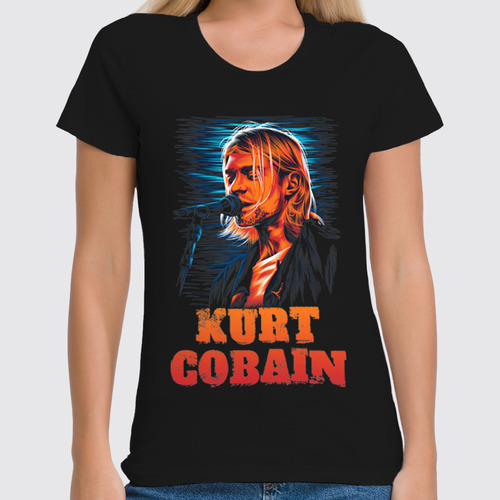 Заказать женскую футболку в Москве. Футболка классическая ☆Kurt Cobain☆ от balden - готовые дизайны и нанесение принтов.