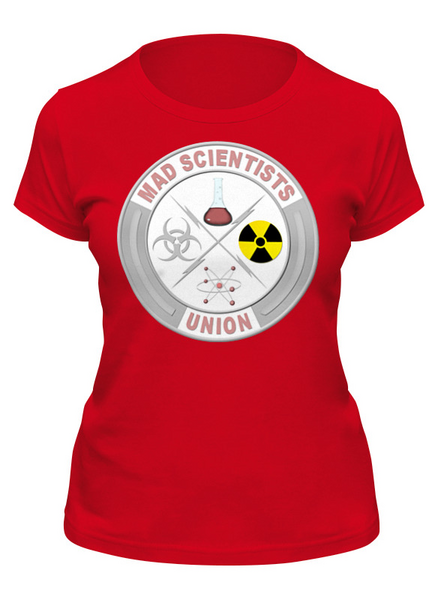 Заказать женскую футболку в Москве. Футболка классическая Mad scientists union от Andy Quarry - готовые дизайны и нанесение принтов.